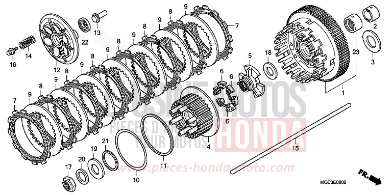 EMBRAYAGE de CB1100 ABS PEARL MILKEY WHITE (NH162) 2013